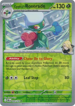 Destined Rivals - 008/182 - Cynthia's Roserade - Reverse Holo