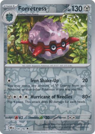 Destined Rivals - 140/182 - Forretress - Reverse Holo