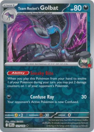 Destined Rivals - 121/182 - Team Rocket’s Golbat - Reverse Holo