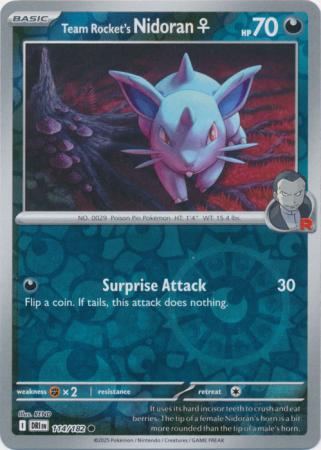 Destined Rivals - 114/182 - Team Rocket's Nidoran ♀ - Reverse Holo