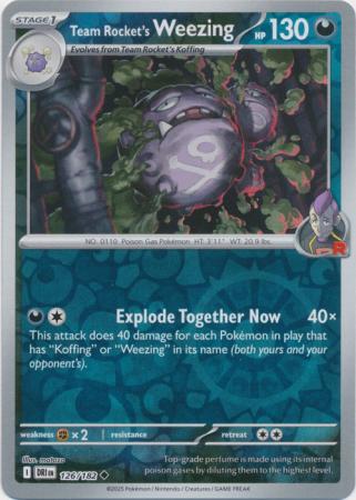 Destined Rivals - 126/182 - Team Rocket’s Weezing - Reverse Holo