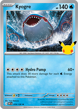 30th Celebration - 019/128 - Kyogre