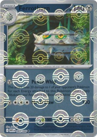 White Flare - 069/086 - Ferrothorn - Poké Ball Reverse Holo