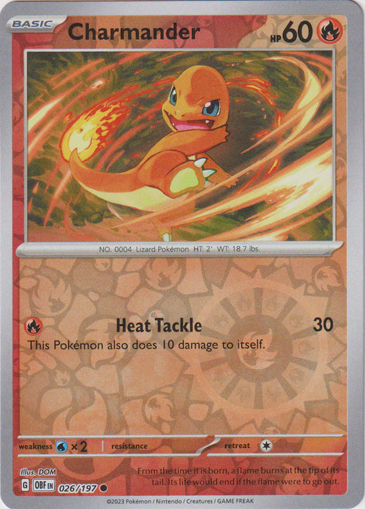 Obsidian Flames - 026/197 - Charmander - Reverse Holo