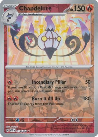 White Flare - 018/086 - Chandelure - Reverse Holo