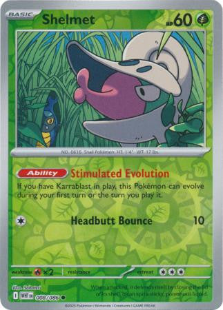 White Flare - 008/086 - Shelmet - Reverse Holo