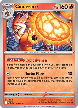 Mega Evolution - 028/132 - Cinderace - Holo