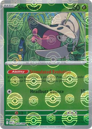 White Flare - 008/086 - Shelmet - Poké Ball Reverse Holo