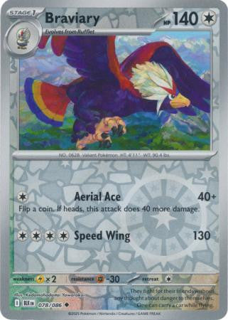 Black Bolt - 078/086 - Braviary - Reverse Holo