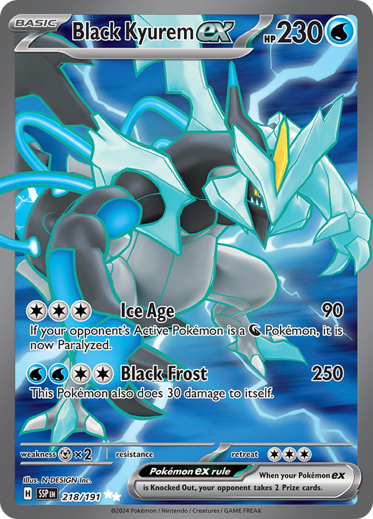 Surging Sparks - 218/191 - Black Kyurem ex