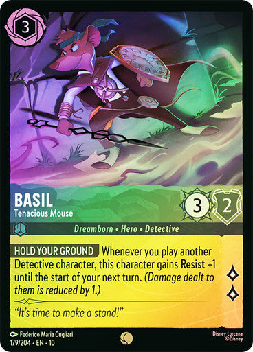 Whispers in the Well - 179/204 - Basil - Tenacious Mouse - Foil