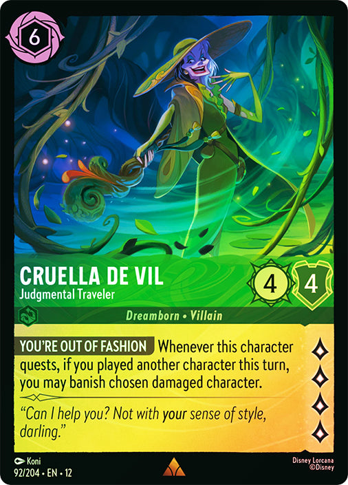 Wilds Unknown - 092/204 - Cruella De Vil - Judgmental Traveler - Foil