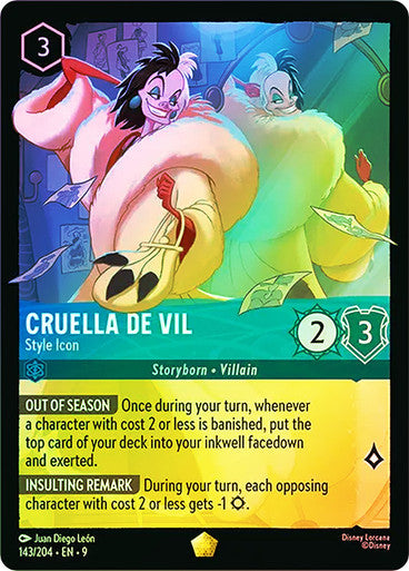 Fabled - 143/204 - Cruella De Vil - Style Icon - Foil