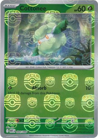 White Flare - 004/086 - Cottonee - Master Ball Reverse Holo