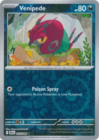 Black Bolt - 054/086 - Venipede - Reverse Holo