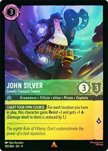 Fabled - 192/204 - John Silver - Greedy Treasure Seeker - Foil