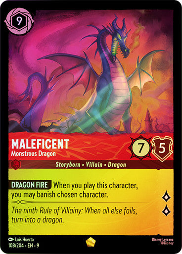 Fabled - 108/204 - Maleficent - Monstrous Dragon - Foil