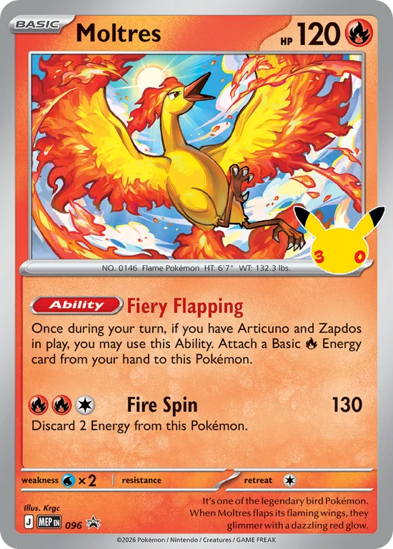 Black Star Promos - MEP096 - Moltres - Holo
