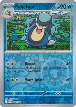 Black Bolt - 020/086 - Palpitoad - Reverse Holo