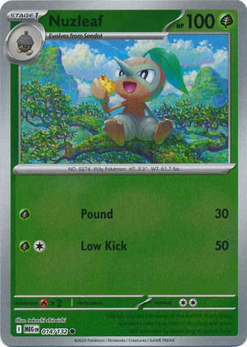 Mega Evolution - 014/132 - Nuzleaf - Reverse Holo