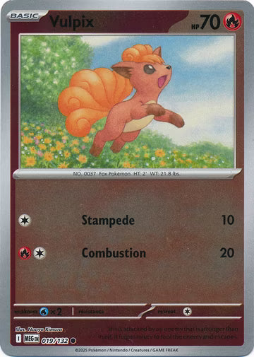 Mega Evolution - 019/132 - Vulpix - Reverse Holo