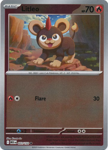 Mega Evolution - 023/132 - Litleo - Reverse Holo