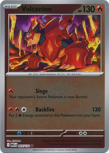 Mega Evolution - 025/132 - Volcanion - Reverse Holo