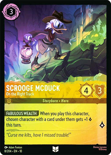Whispers in the Well - 008/204 - Scrooge McDuck - On the Right Track - Foil