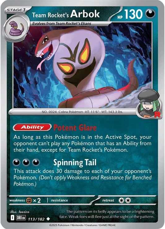 Destined Rivals - 113/182 - Team Rocket's Arbok