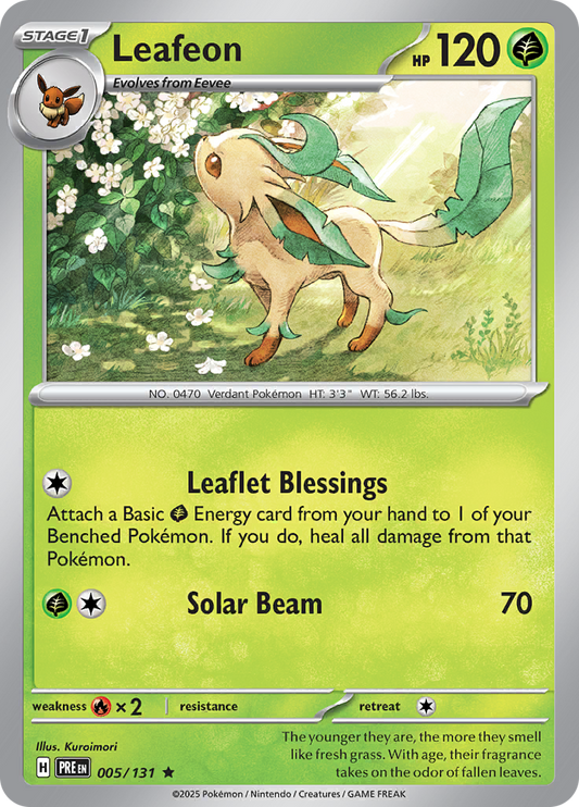 Prismatic Evolutions - 005/131 - Leafeon - Holo