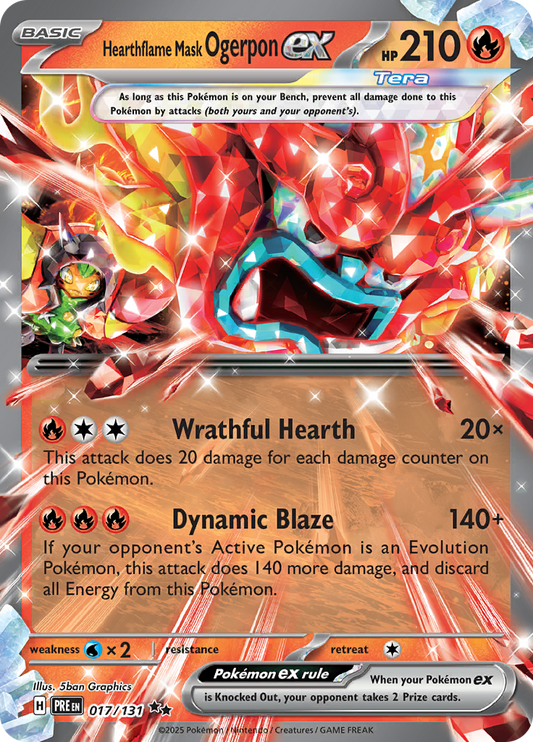 Prismatic Evolutions - 017/131 - Hearthflame Mask Ogerpon ex