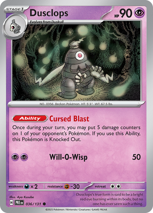 Prismatic Evolutions - 036/131 - Dusclops