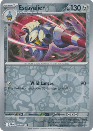 Black Bolt - 060/086 - Escavalier - Reverse Holo