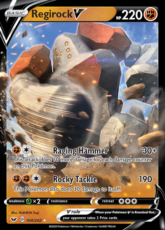 Sword & Shield - 104/202 - Regirock V