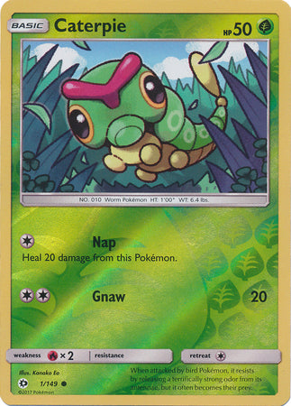 Sun & Moon - 001/149 - Caterpie - Reverse Holo