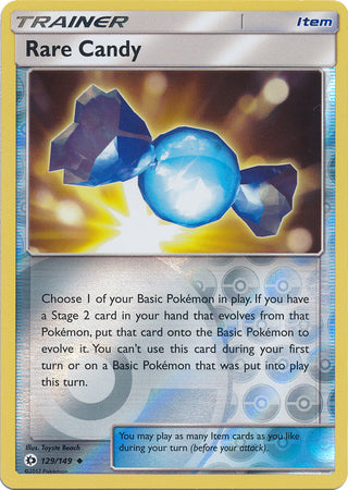 Sun & Moon - 129/149 - Rare Candy - Reverse Holo