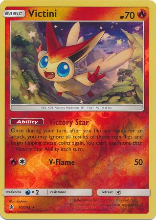 Guardians Rising - 010/145 - Victini - Reverse Holo