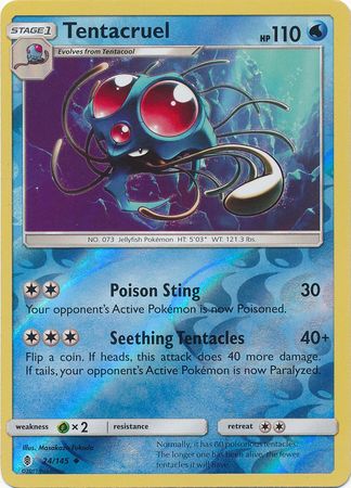 Guardians Rising - 024/145 - Tentacruel - Reverse Holo