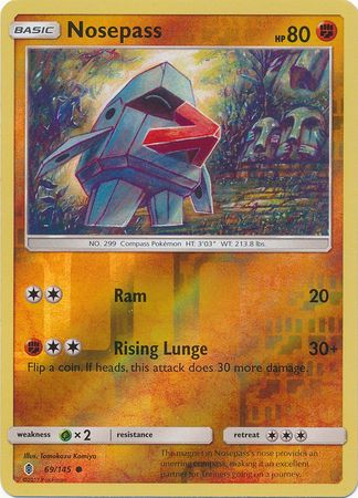 Guardians Rising - 069/145 - Nosepass - Reverse Holo