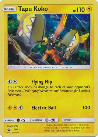 Black Star Promos - SM31 - Tapu Koko - Holo (Pin Collection Box)