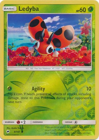 Burning Shadows - 009/147 - Ledyba - Reverse Holo