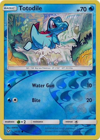 Shining Legends - 018/073 - Totodile - Reverse Holo