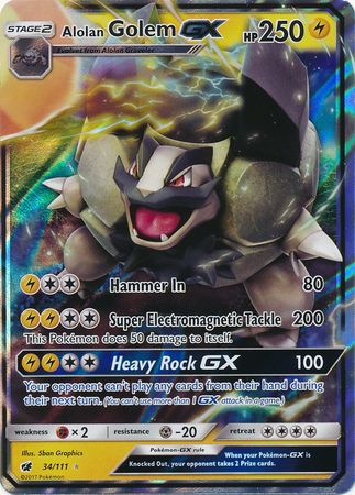 Crimson Invasion - 034/111 - Alolan Golem GX