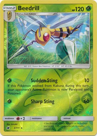 Crimson Invasion - 003/111 - Beedrill - Reverse Holo