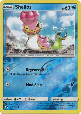 Crimson Invasion - 029/111 - Shellos - Reverse Holo