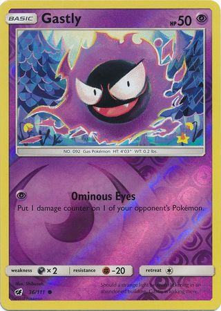 Crimson Invasion - 036/111 - Gastly - Reverse Holo