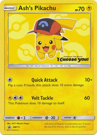 Black Star Promos - SM111 - Ash's Pikachu