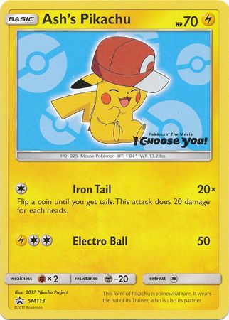 Black Star Promos - SM113 - Ash's Pikachu
