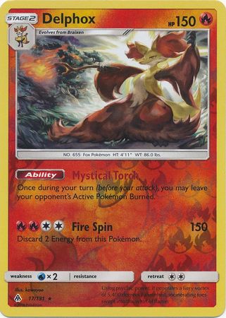 Forbidden Light - 017/131 - Delphox - Reverse Holo