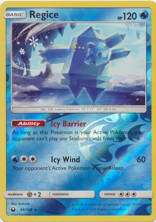 Celestial Storm - 045/168 - Regice - Reverse Holo